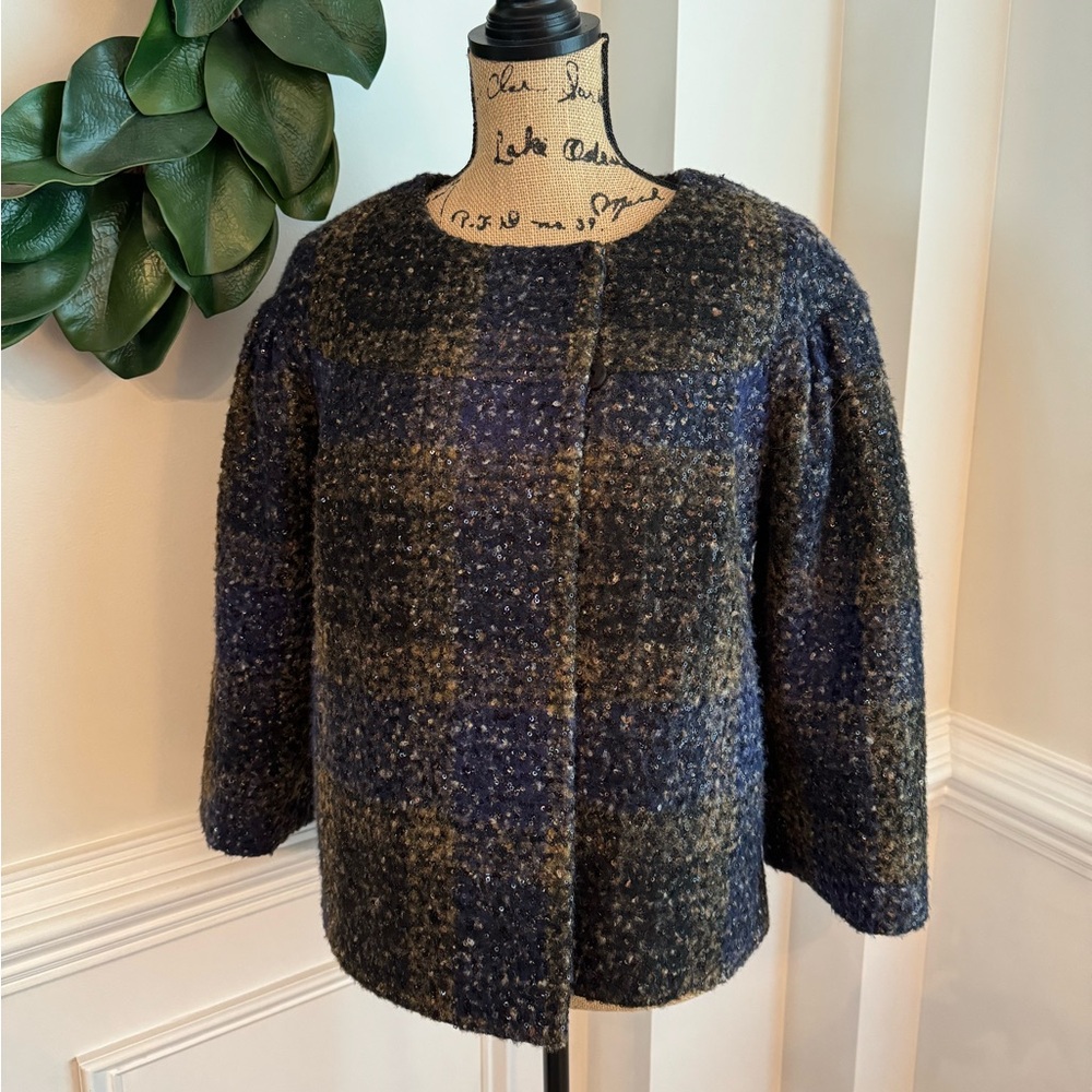 J. Crew Collection Wool Sequin Coat